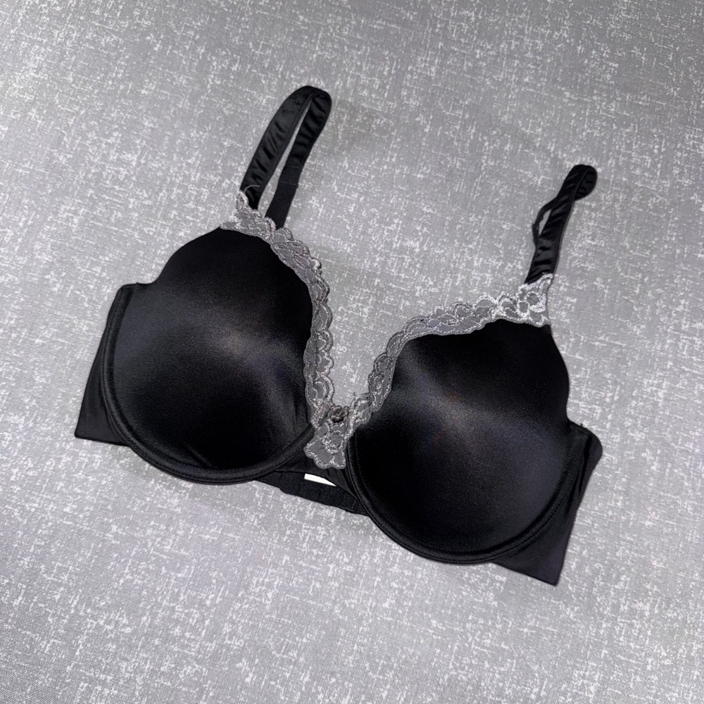 Maidenform‎ Sweet Nothings 36DD Black Lace T Shirt Bra Comfort Full Coverage